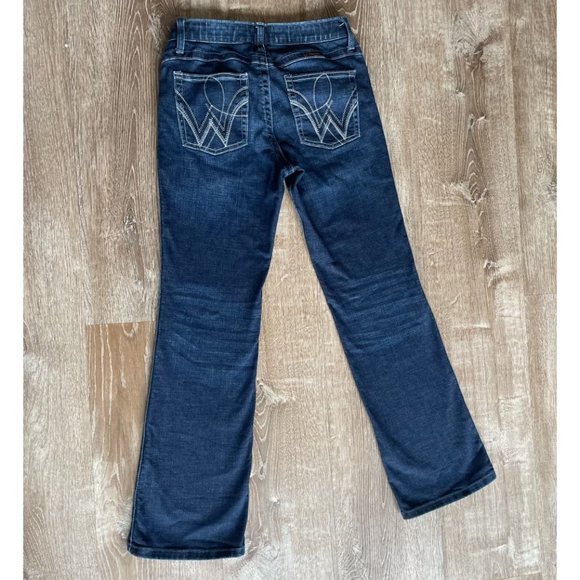 Wrangler Women's Jeans Dark Blue Size 5/6x30 Short Q-Baby - Only Worn Once - Picture 2 of 8